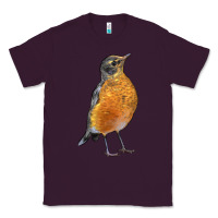 Plum American Robin Bird Classic Tee - LillyAllenDesigns