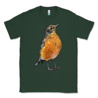 Sports Green American Robin Bird Classic Tee - LillyAllenDesigns