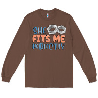 Chestnut she fits me perfectly Long Sleeve Tee - MaliasSmallBusiness