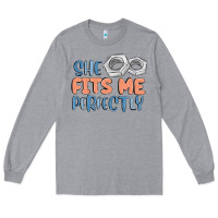 Heather Grey she fits me perfectly Long Sleeve Tee - MaliasSmallBusiness