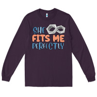 Plum she fits me perfectly Long Sleeve Tee - MaliasSmallBusiness
