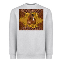 Heather Grey horse Heavyweight Sweatshirt - BarkalooDesign