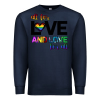 Navy All For Love And Love For All Premium Sweatshirt - Bettercallsaul
