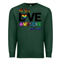 Sports Green All For Love And Love For All Premium Sweatshirt - Bettercallsaul