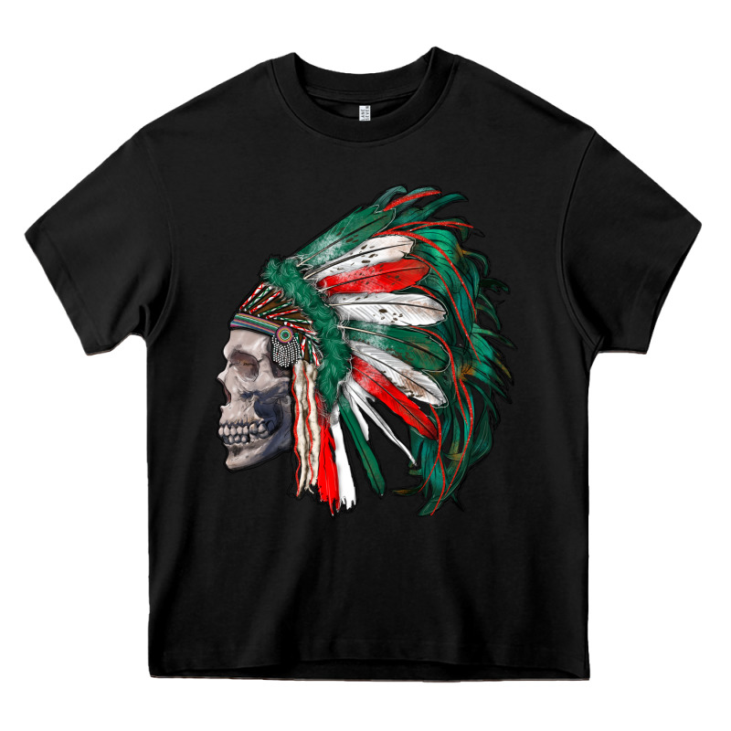 Mexican Indian Headdress With Skull Heavy Core Tee by RanaPortraitStore | Teevron