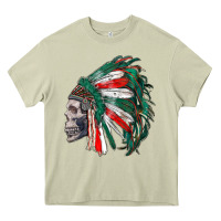 Mossy mexican indian headdress with skull Heavy Core Tee - RanaPortraitStore
