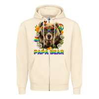 Sandshell Papa Bear Pride LGBTQ+ Zipper Hoodie - BundleAndBundleShop
