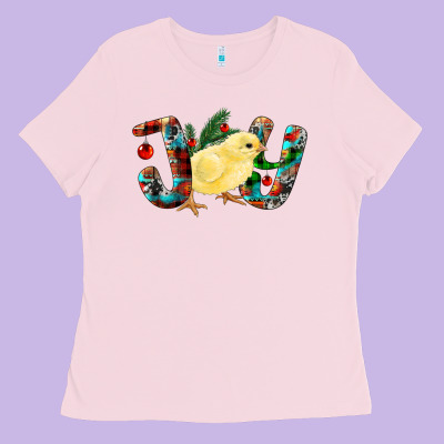 Christmas Joy Chick Ladies Tee Designed By Ranaportraitstore