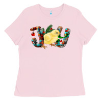 Bubblegum Pink christmas joy chick Ladies Tee - RanaPortraitStore