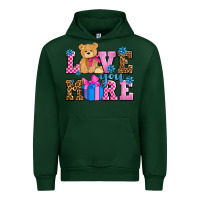 Forest Green love you more olivia Urban Hoodie - OliviaCreatesArt