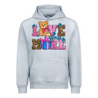 Heather Grey love you more olivia Urban Hoodie - OliviaCreatesArt