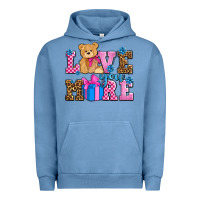 Pigment Pebble Blue love you more olivia Urban Hoodie - OliviaCreatesArt