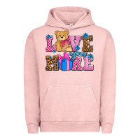 Pigment Salmon love you more olivia Urban Hoodie - OliviaCreatesArt