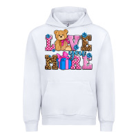 White love you more olivia Urban Hoodie - OliviaCreatesArt