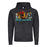 Vintage Black love dobermans Vintage Hoodie - Artiststas
