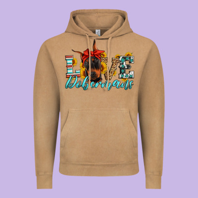 Love Dobermans Vintage Hoodie Designed By Artiststas