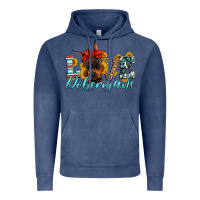 Vintage Denim love dobermans Vintage Hoodie - Artiststas