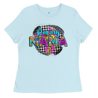 Baby Blue racing mama Ladies Tee - Zillion Design Studio