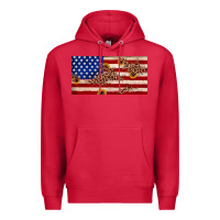 Cardinal American flag leopard sunflower Premium Hoodie - JahusDesignShop