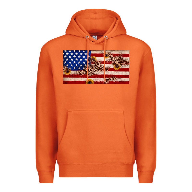 American Flag Leopard Sunflower Premium Hoodie by JahusDesignShop | Teevron