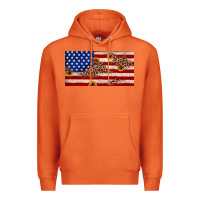 Carrot American flag leopard sunflower Premium Hoodie - JahusDesignShop