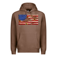 Chestnut American flag leopard sunflower Premium Hoodie - JahusDesignShop