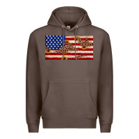 Coffee American flag leopard sunflower Premium Hoodie - JahusDesignShop