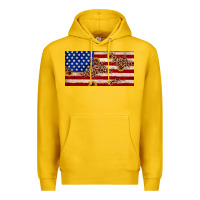 Lemon American flag leopard sunflower Premium Hoodie - JahusDesignShop