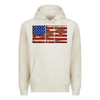 Oatmeal Heather American flag leopard sunflower Premium Hoodie - JahusDesignShop
