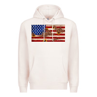 Pale Pink American flag leopard sunflower Premium Hoodie - JahusDesignShop