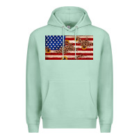 Seafoam American flag leopard sunflower Premium Hoodie - JahusDesignShop