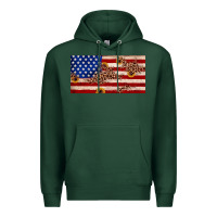 Sports Green American flag leopard sunflower Premium Hoodie - JahusDesignShop