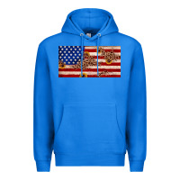 True Royal American flag leopard sunflower Premium Hoodie - JahusDesignShop