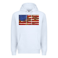 White American flag leopard sunflower Premium Hoodie - JahusDesignShop