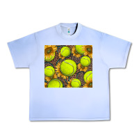 Grape Ice tennis ball with sunflower and racket Urban Heavy Tee - BarkalooDesign