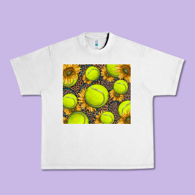 Tennis Ball With Sunflower And Racket Urban Heavy Tee Designed By Barkaloodesign