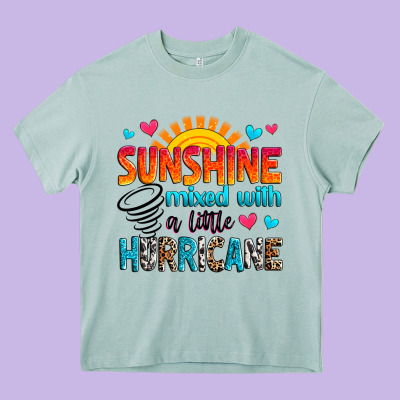 Sunshine Mixed With A Little Hurricane Heavy Core Tee Designed By Zillion Design Studio