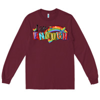 Burgundy i am enough lgbt Long Sleeve Tee - MaliasSmallBusiness