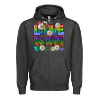 Charcoal Heather Pride LGBTQ+ Love Wins Zipper Hoodie - BundleAndBundleShop