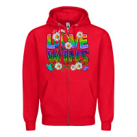 Red Pride LGBTQ+ Love Wins Zipper Hoodie - BundleAndBundleShop