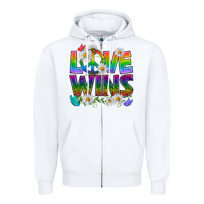 Pride Lgbtq+ Love Wins Zipper Hoodie by BundleAndBundleShop | Teevron
