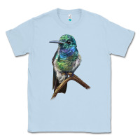 Dusty Blue Ruby Throcuted Hummingbird Classic Tee - LillyAllenDesigns