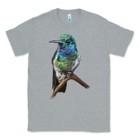 Heather Grey Ruby Throcuted Hummingbird Classic Tee - LillyAllenDesigns