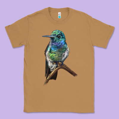 Ruby Throcuted Hummingbird Classic Tee Designed By Lillyallendesigns