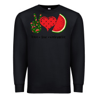 Black Peace Love Watermelon Premium Sweatshirt - Bettercallsaul