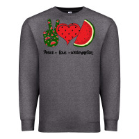 Charcoal Heather Peace Love Watermelon Premium Sweatshirt - Bettercallsaul