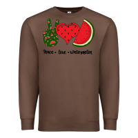 Chestnut Peace Love Watermelon Premium Sweatshirt - Bettercallsaul