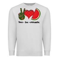 Dove Grey Peace Love Watermelon Premium Sweatshirt - Bettercallsaul