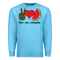 Ocean Blue Peace Love Watermelon Premium Sweatshirt - Bettercallsaul
