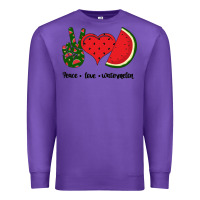 Purple Peace Love Watermelon Premium Sweatshirt - Bettercallsaul